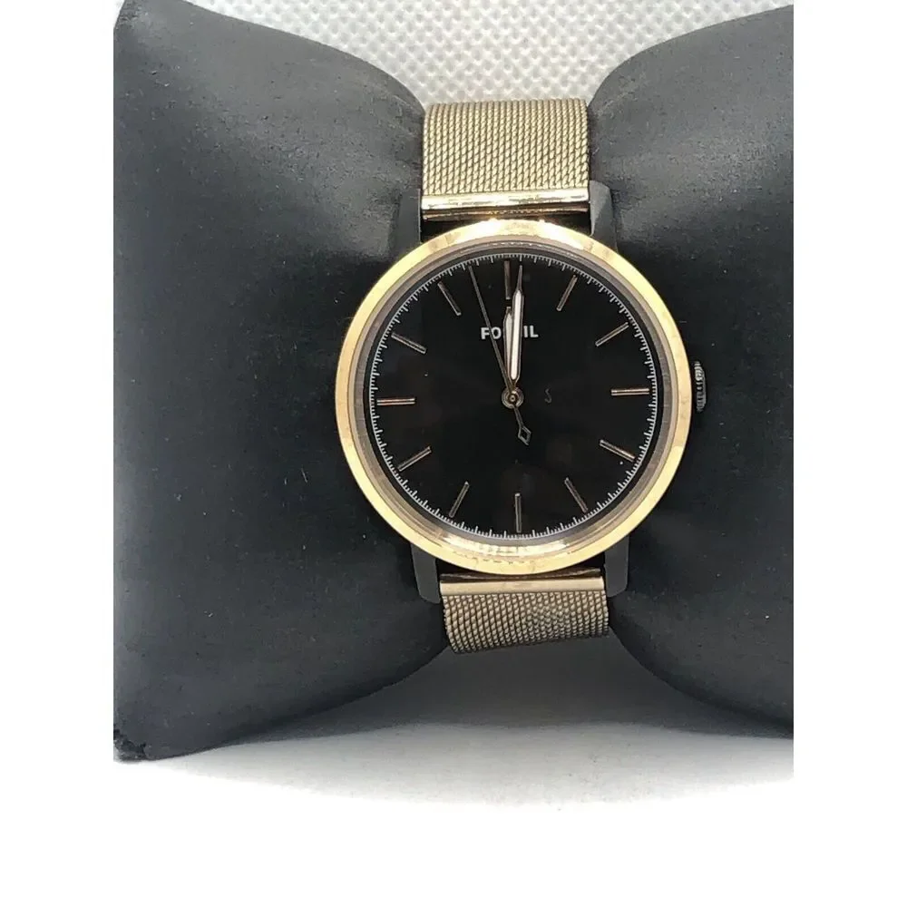 Fossil ES4467 Women's Stainless Steel Analog Black Dial Quartz Wrist Watch OP493